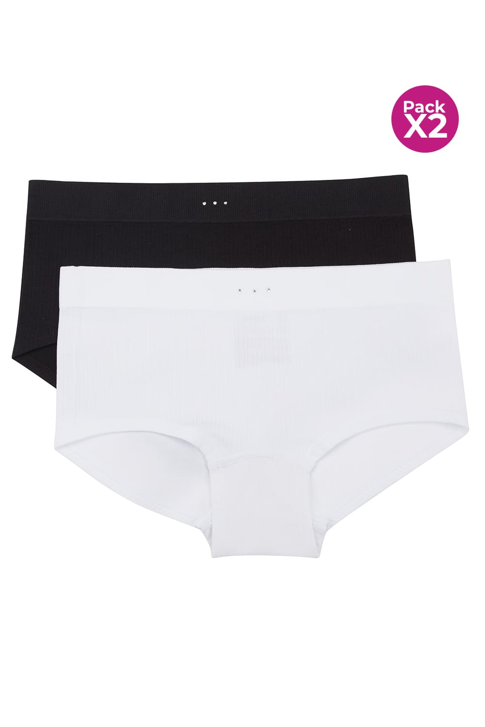 Paquete x2 panty hipster tipo seamless