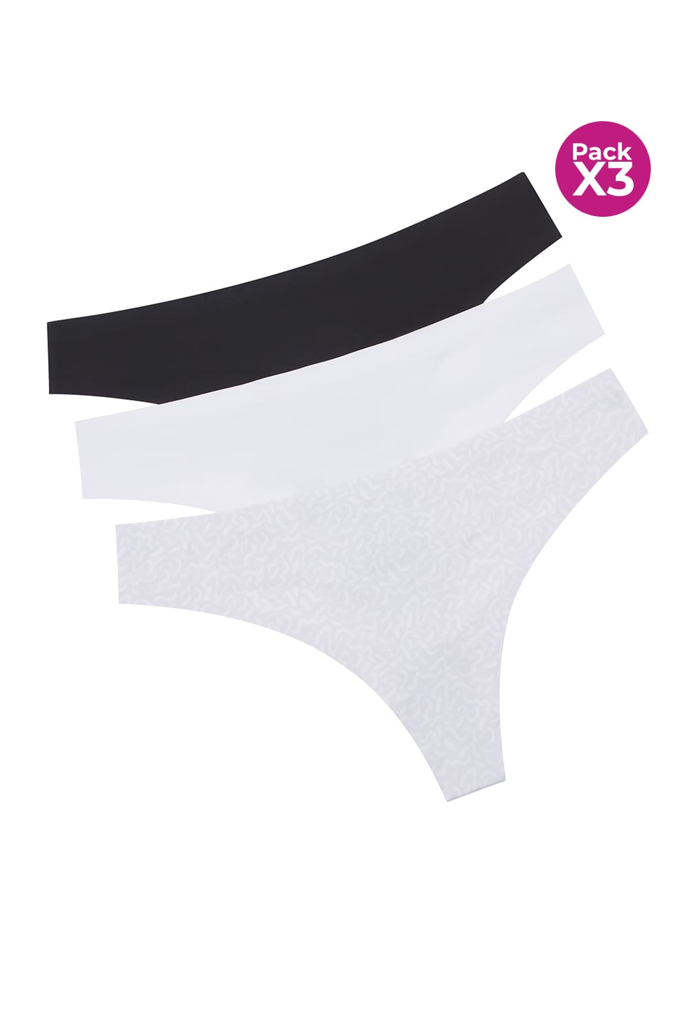 Panty tipo brasilera en microfibra paquete x3