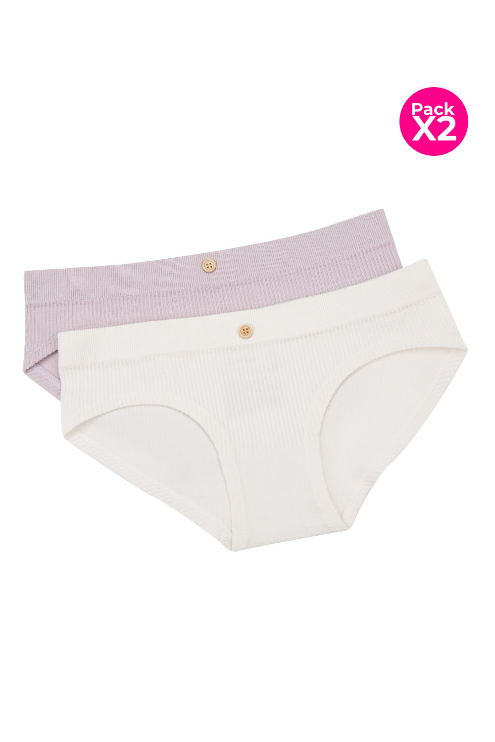 Panty hipster x2 unidades tipo seamless