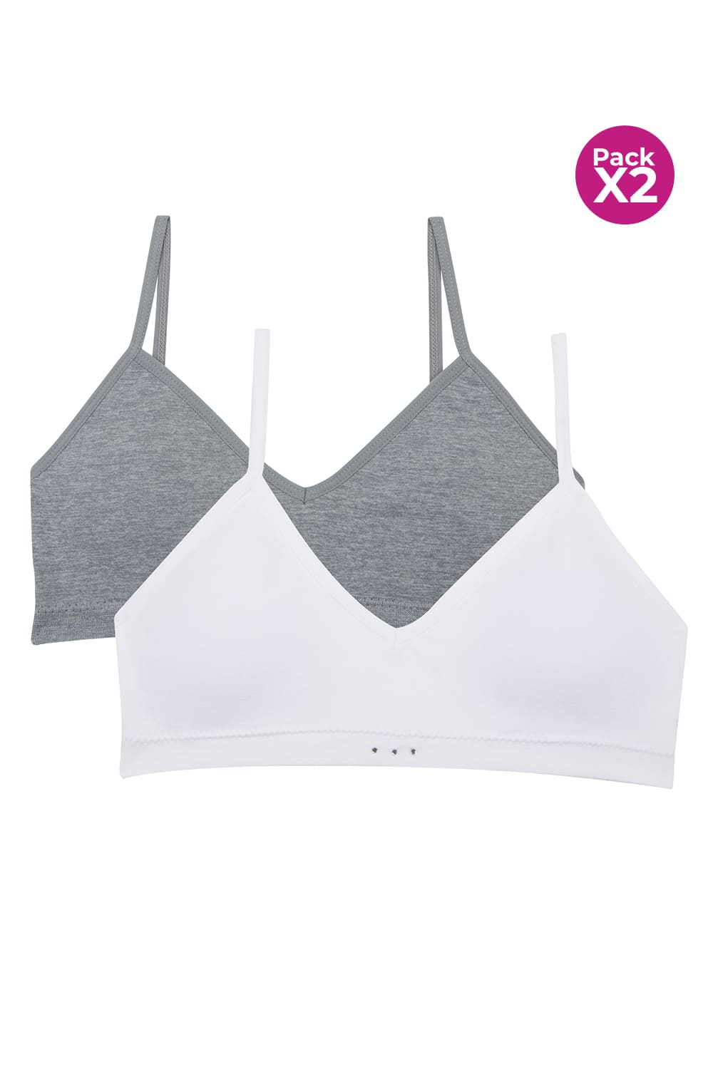 Top de adolecentes tipo seamless paquete x2