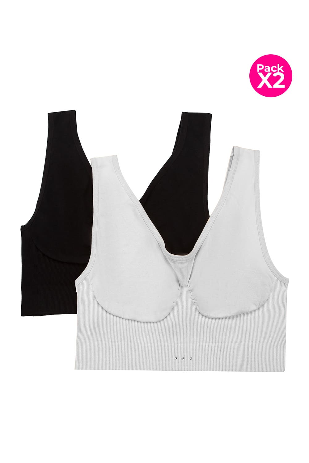 Top con cargaderas anchas paquete x2 tecnologia seamless