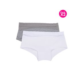 Panty tipo boxer paquete x2 en algodón