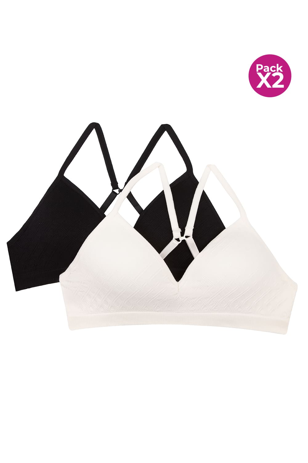 Brasier para adolecentes seamless paquete x2