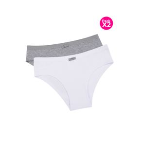 Panty tipo hipster paquete x2 en algodón