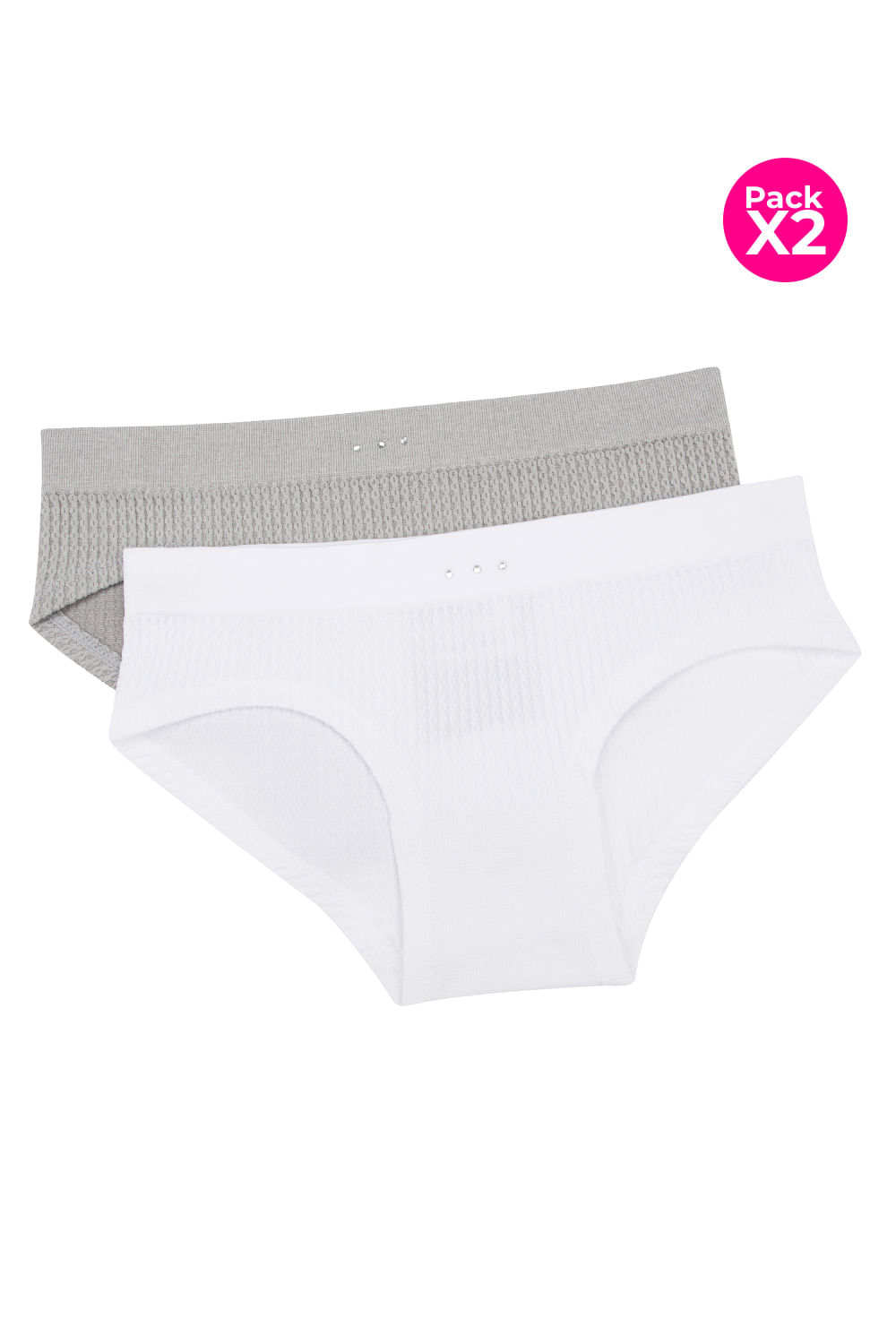 Panty paquete x2 hipster tipo seamless
