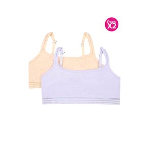 Top en algodón para niña paquete x2