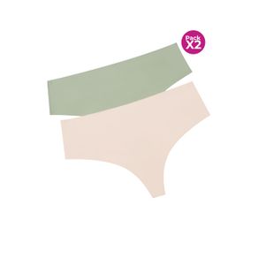Panty en microfibra paquete x2 tipo brasilera