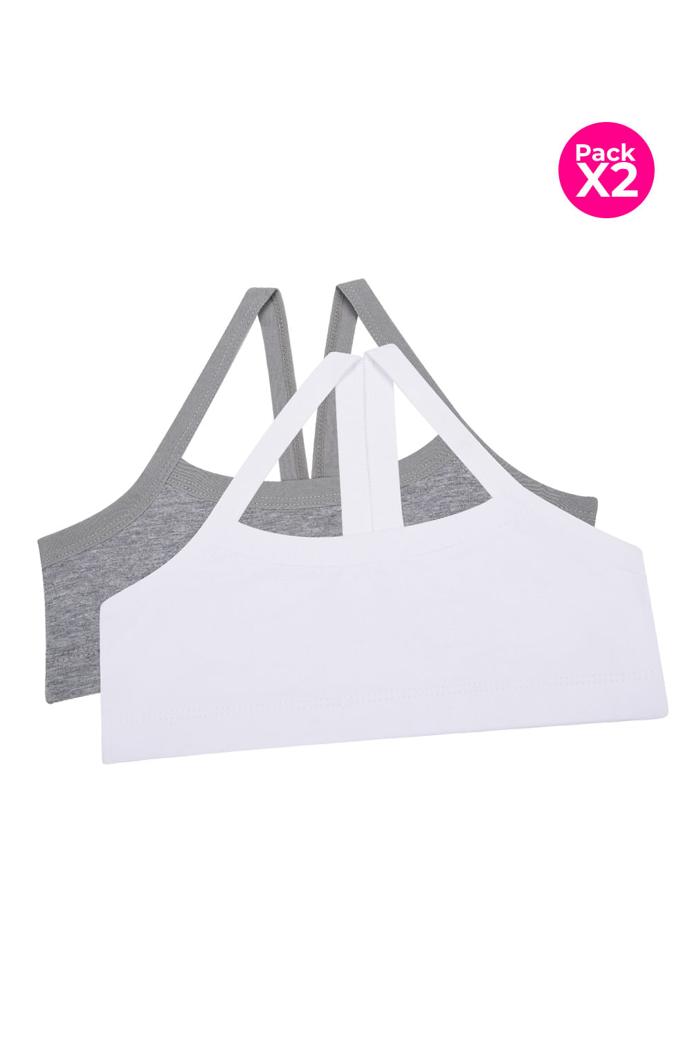 Top para niñas paquete x2 en álgodon