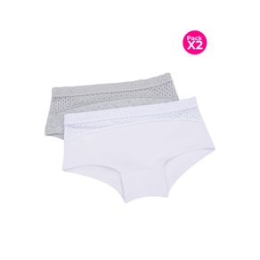 Panty hipster en algodón paquete x2
