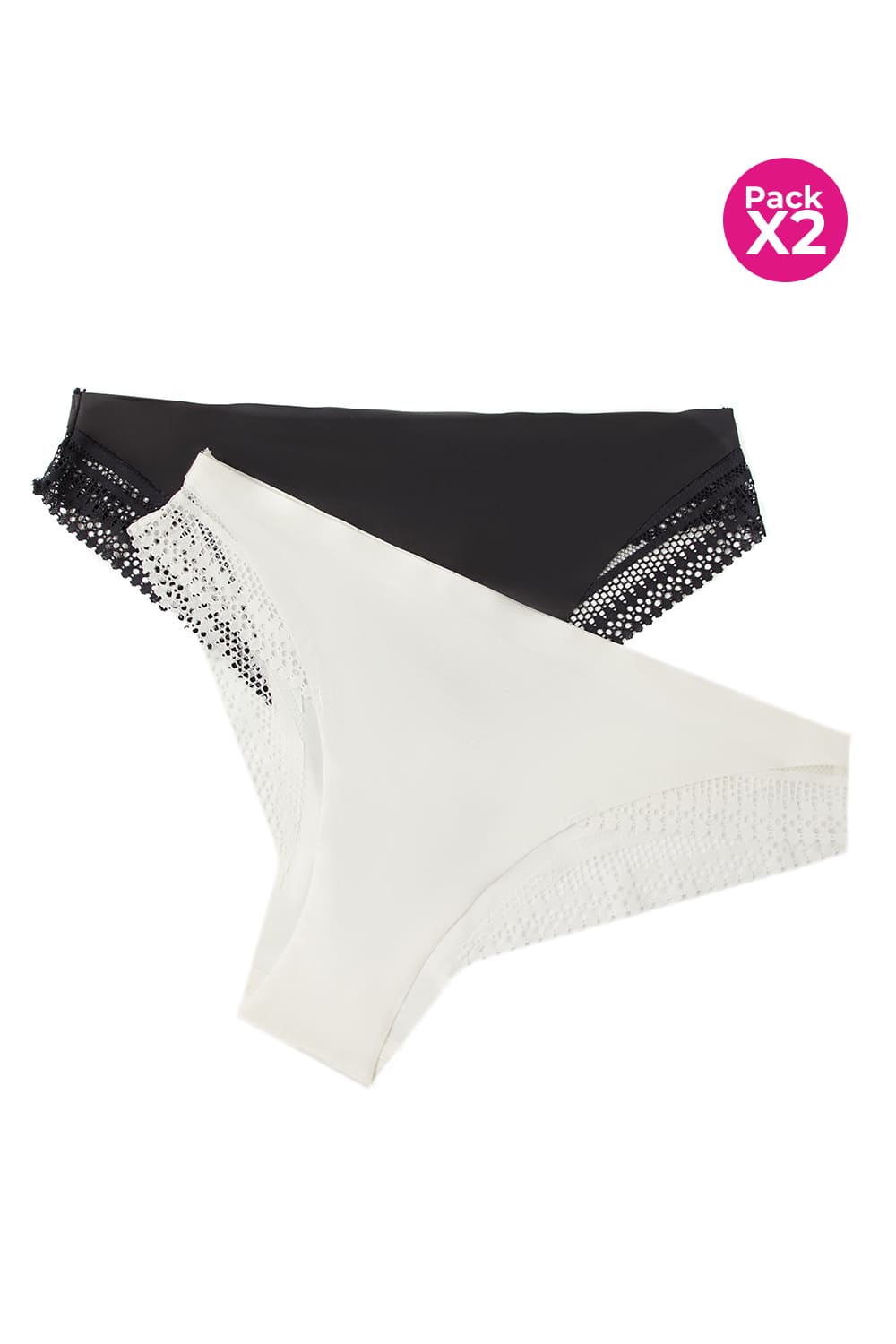 Panty hipster en microfibra paquete x2