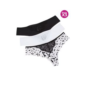 Panty tipo brasilera en microfibra paquete x3