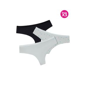 Panty en microfibra paquete x3 tipo brasilera