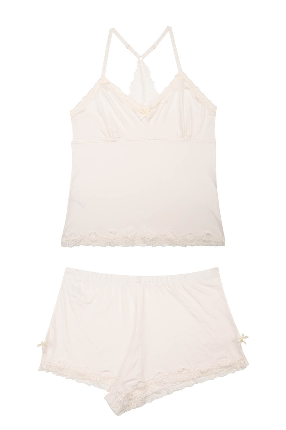 Pijama en modal con detalles en encaje