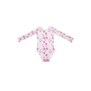 Vestido de baño enterizo en microfibra para niña