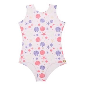 Vestido de baño entero en microfibra para niña