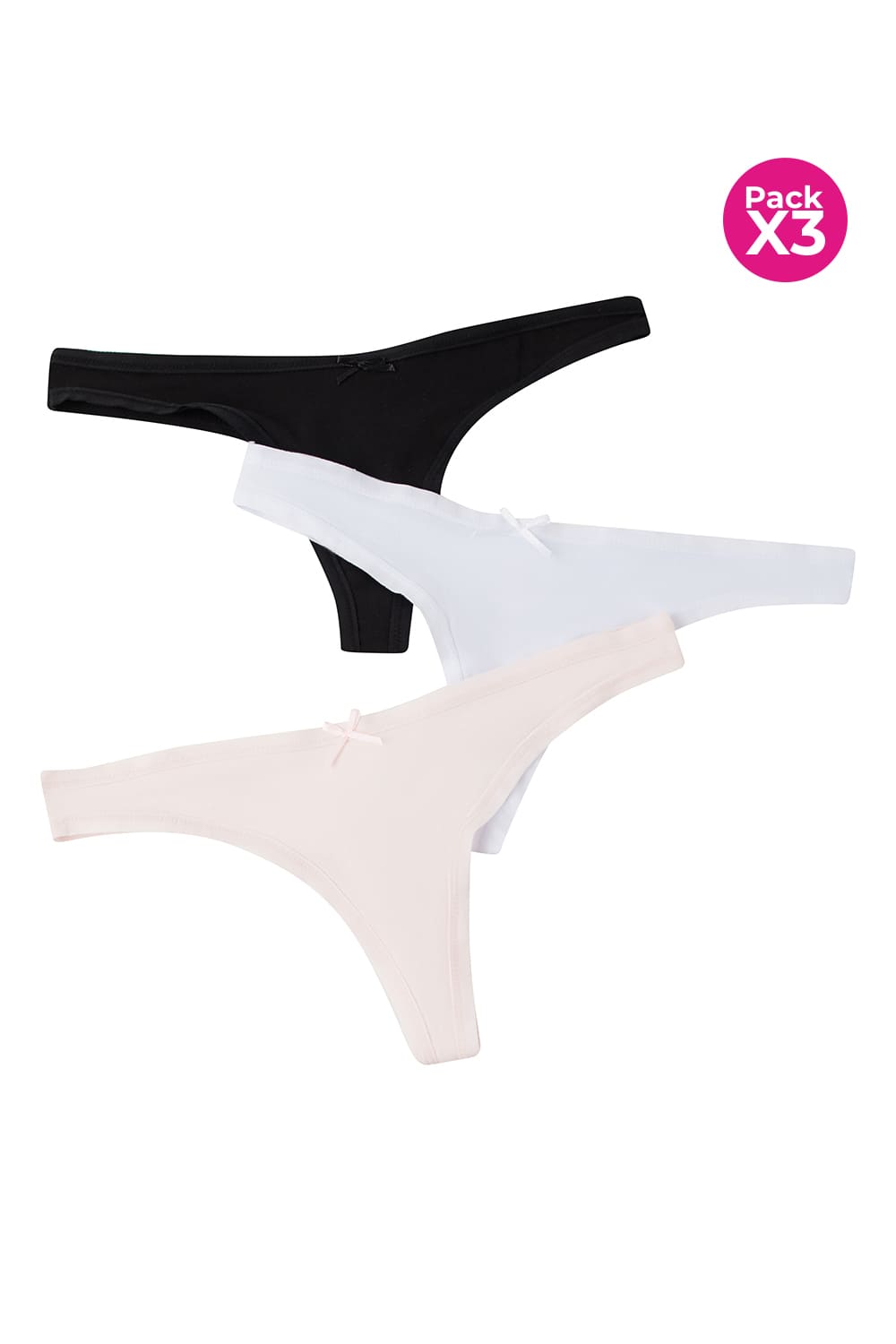 Panty en algodón paquete x3 para adolecentes