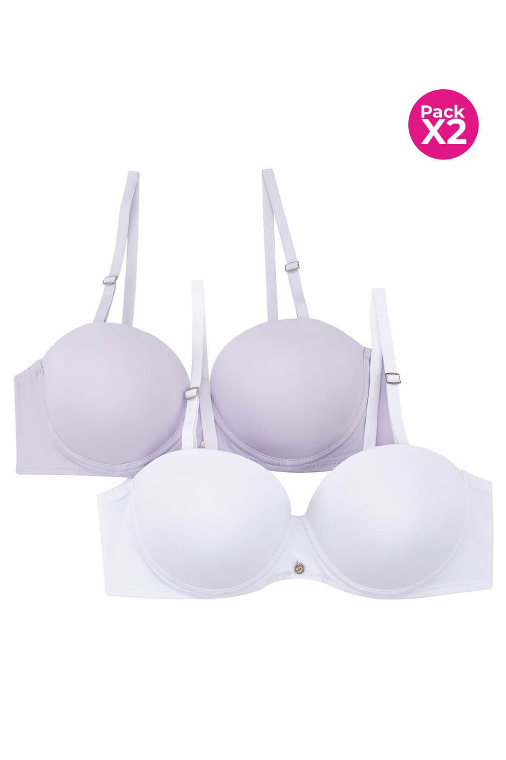 Brasier paquete x2 copas tipo "b" en microfibra