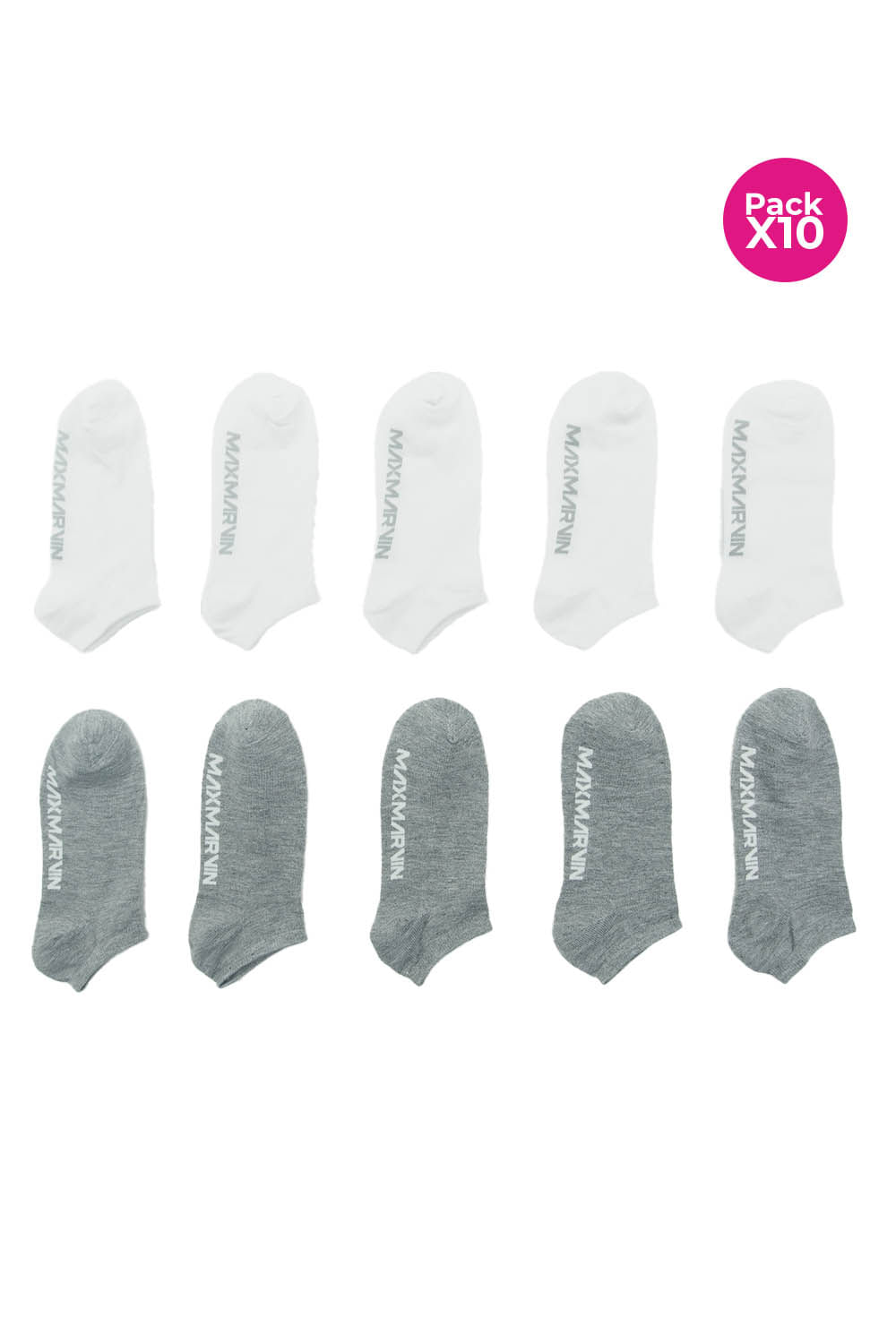 Medias tipo talonera paq x10 para hombre