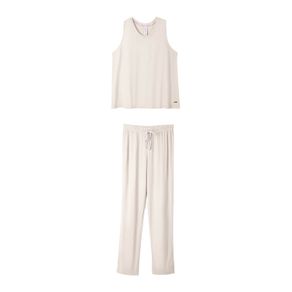 Conjunto pijama con cuello redondo de 2 piezas