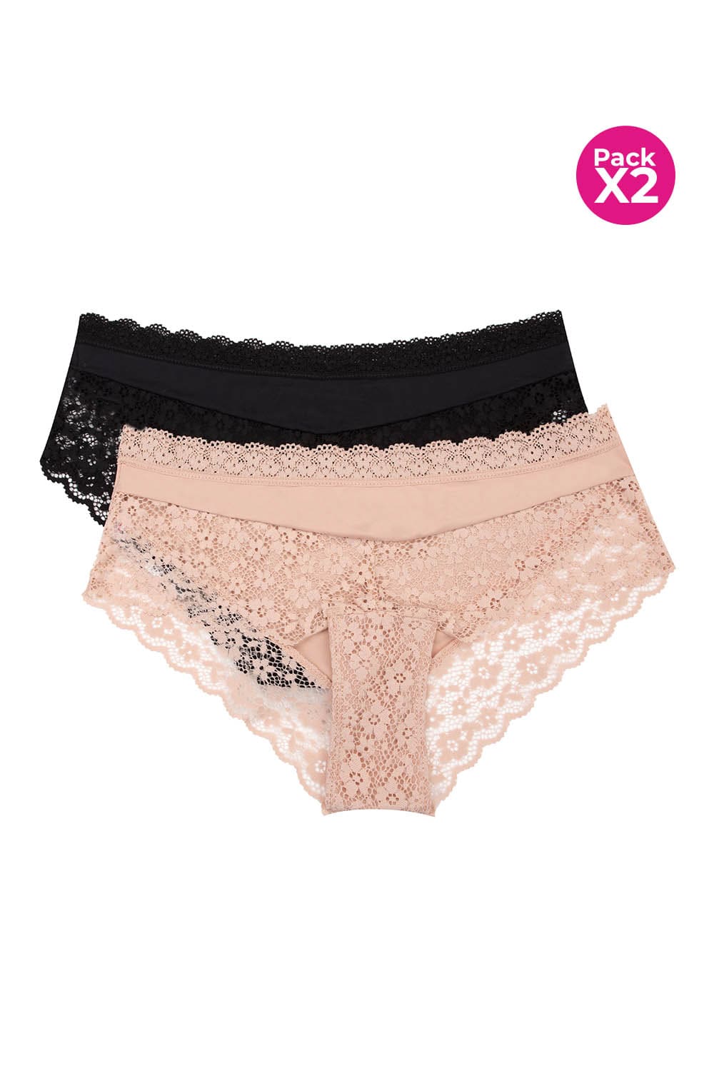 Hipster en encaje paquete x2