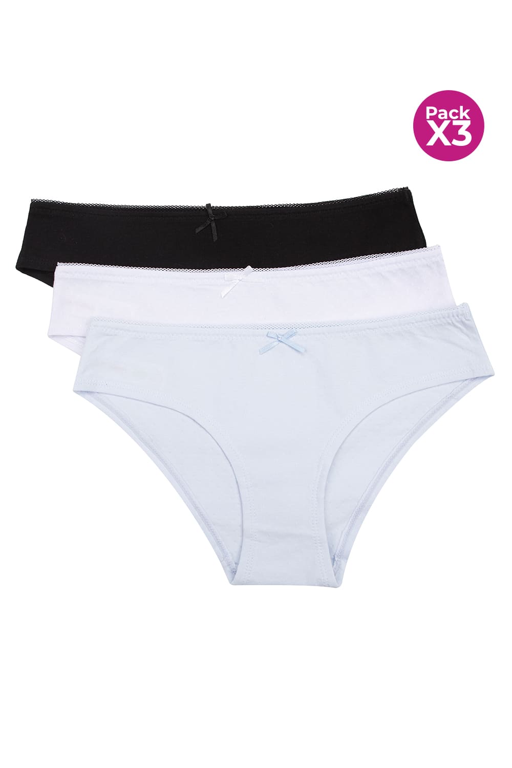 Panty teen en algodón paquete x3