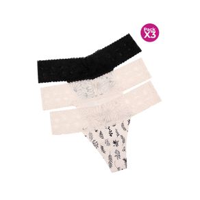 Panty tipo brasilera paquete x3 en algodón