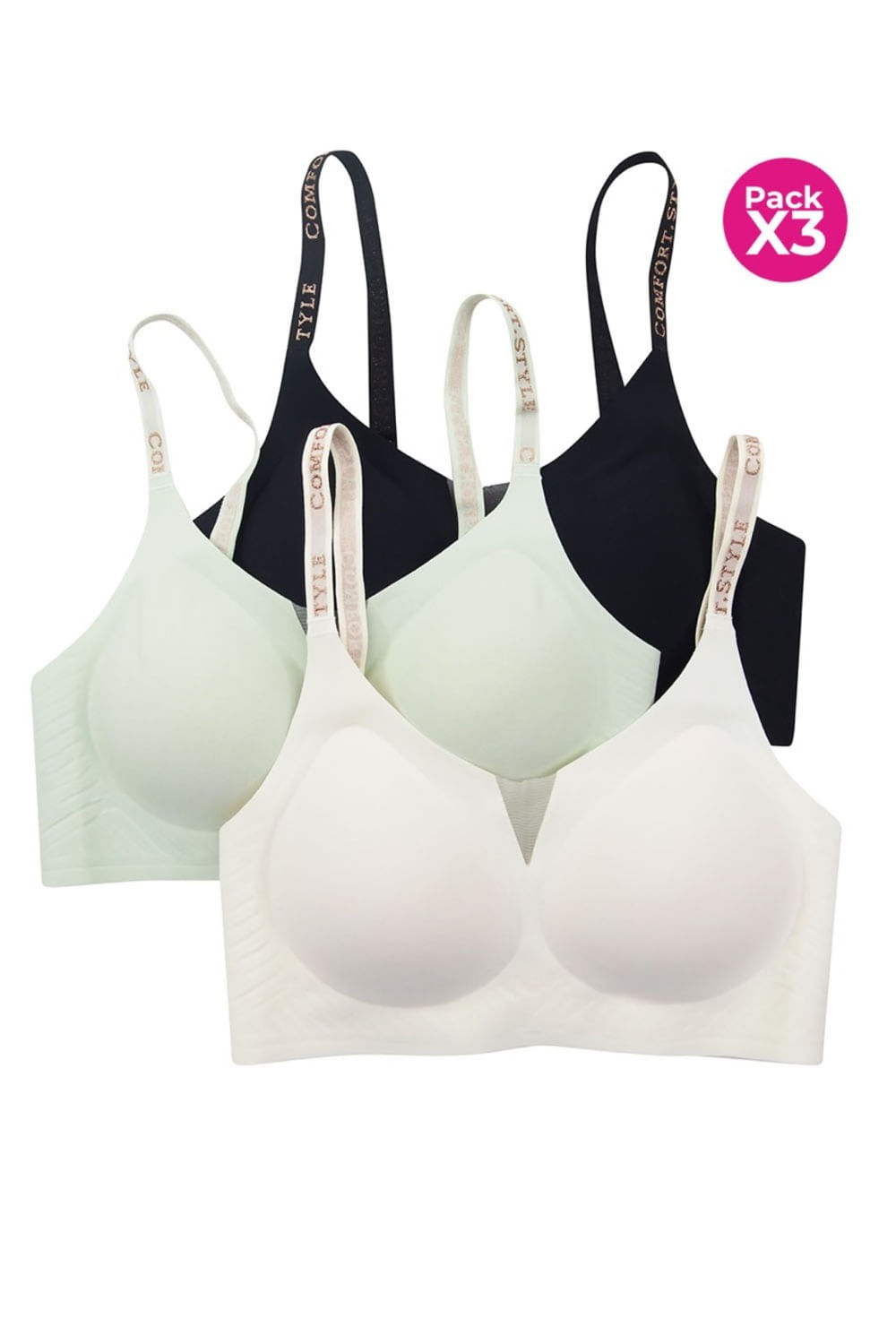 Brrasier perfect bra paqx3 en microfibra