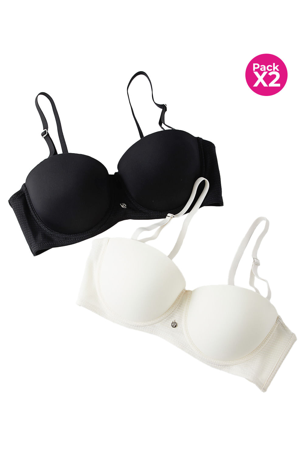 Brasier paquete x2 en microfibra con tecnología corte lasér