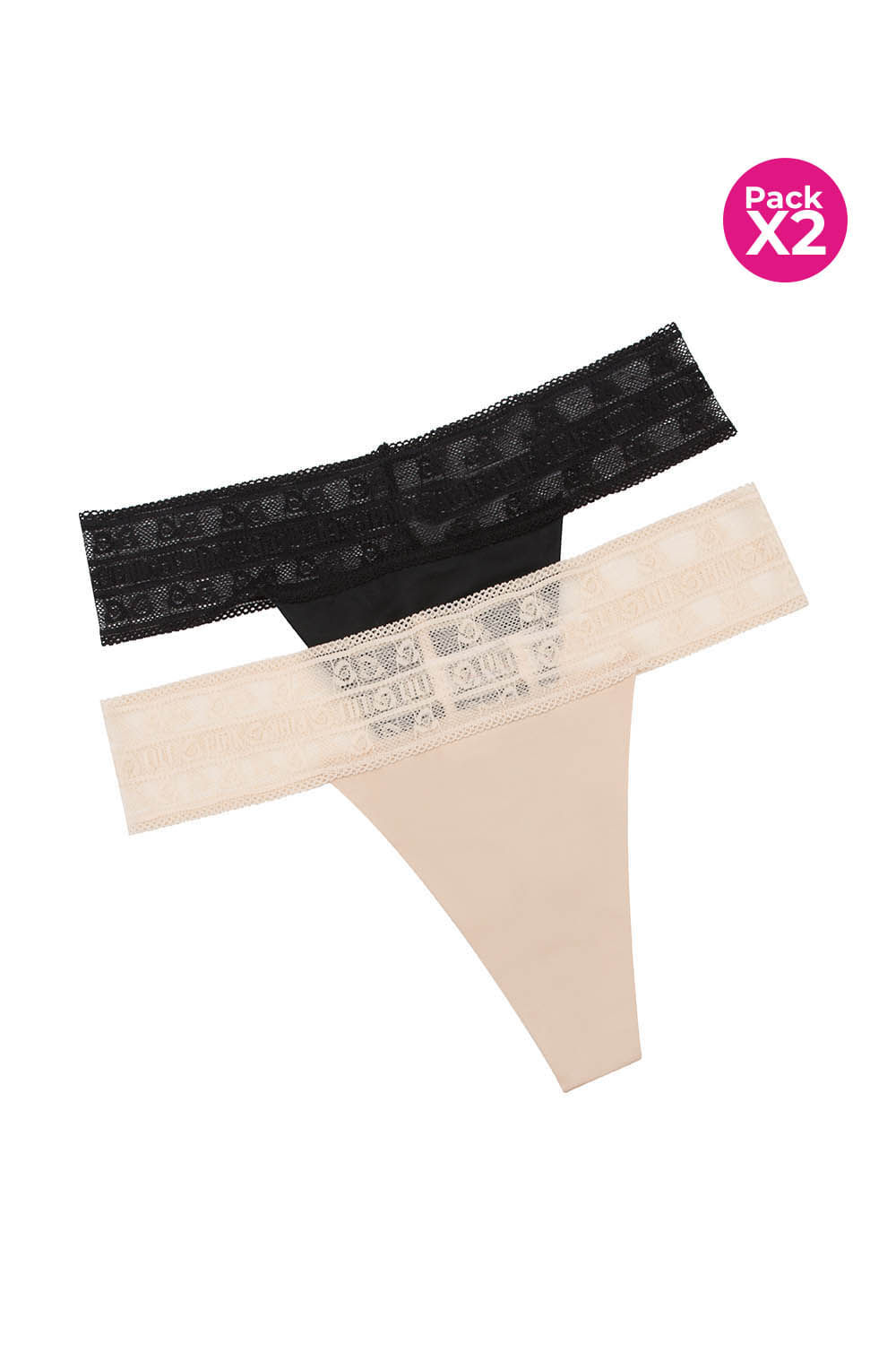 Panty en microfibra tipo brasilera paquete x2