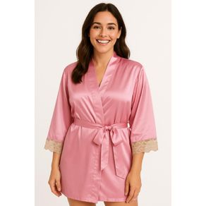 Conjunto bata y batola manga larga en satin