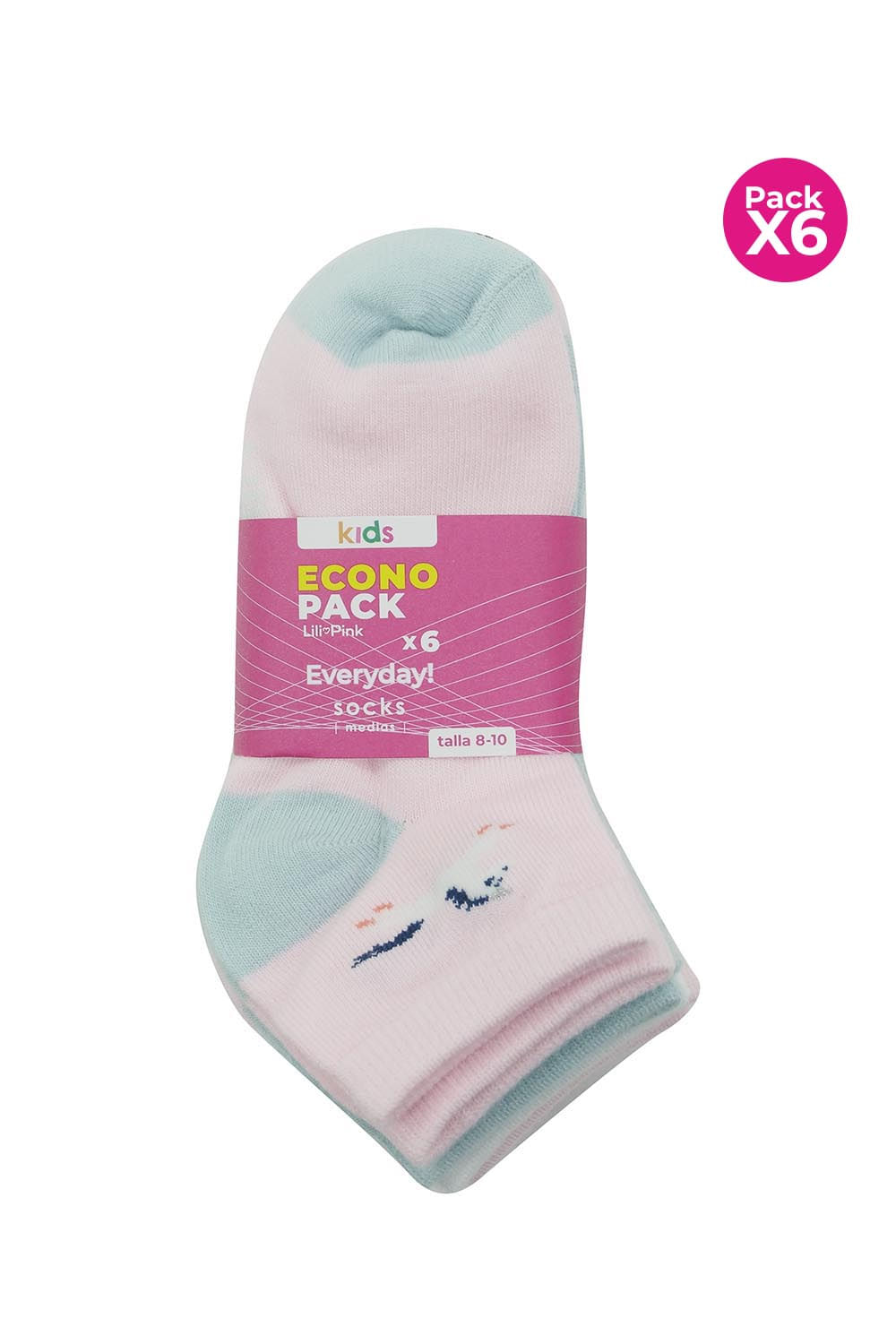 Medias en algodón para niñas x6