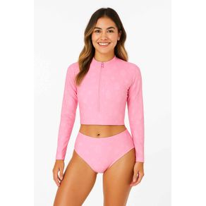 Vestido de baño manga larga en microfibra
