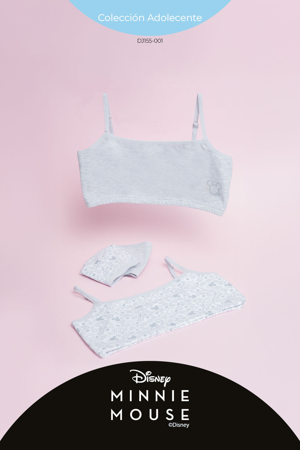 Top para adolecentes coleccion Minnie paquete x2
