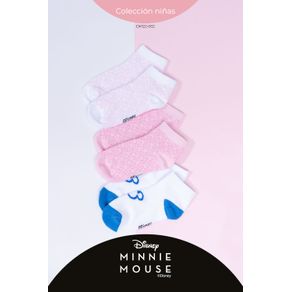 Paquetería x3 medias tipo tobillera algodón niñas disney