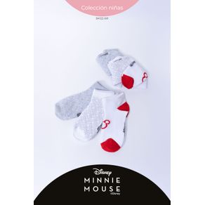 Paquetería x3 medias tipo tobillera algodón niñas disney