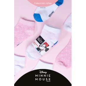 Paquetería x3 medias tipo talonera algodón niñas disney