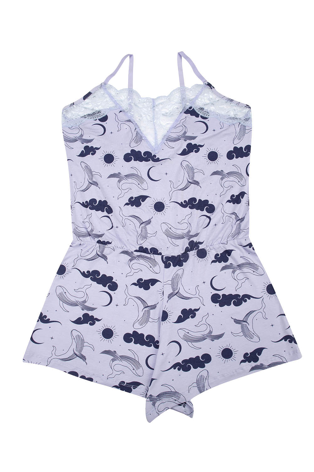 Pijama tipo enterizo corto confeccionado en algodón