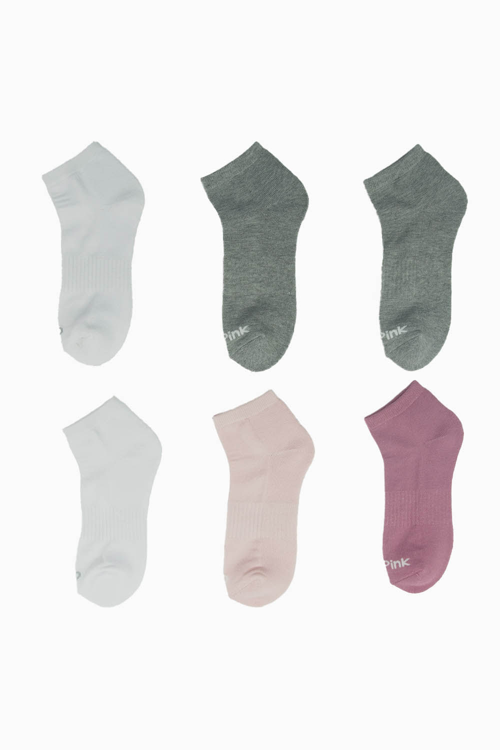 Media estilo tobillera x6 en microfibra