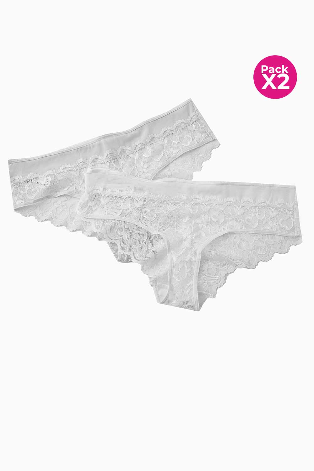 Hipster paquete x2 confecconado en encaje