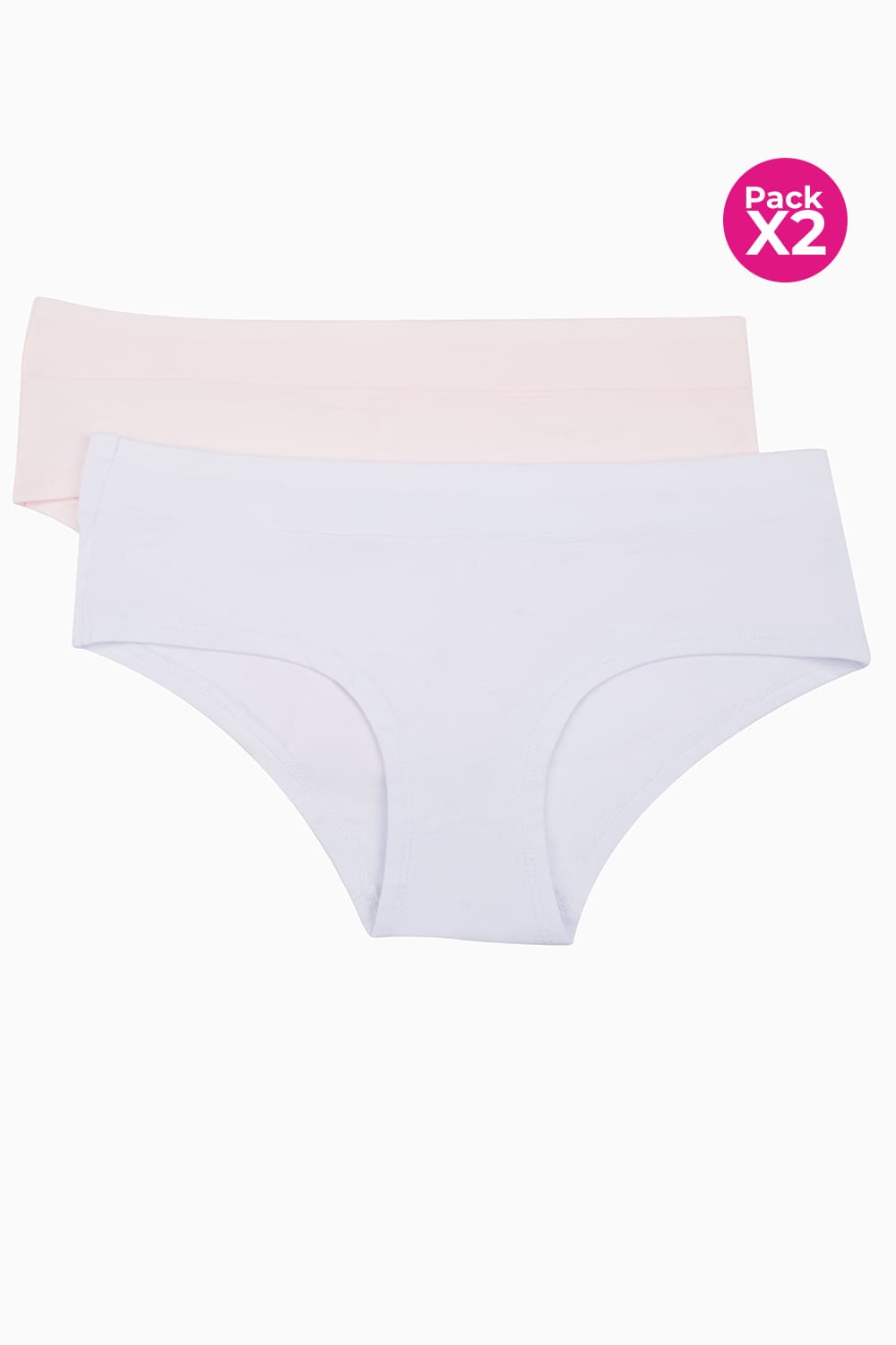Panty tipo hipster paquete x2 en algodón