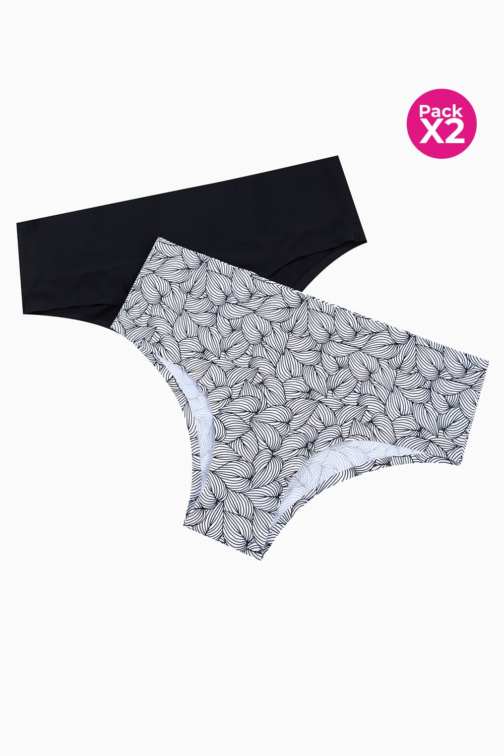 Hipster paquete x2 sin costuras en microfibra