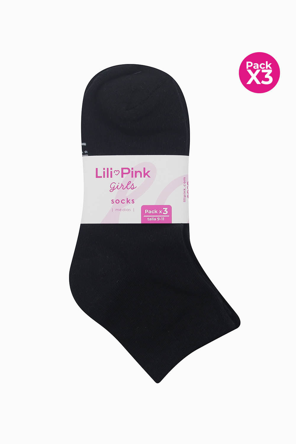 Medias tobillera paquete x3 en algodón