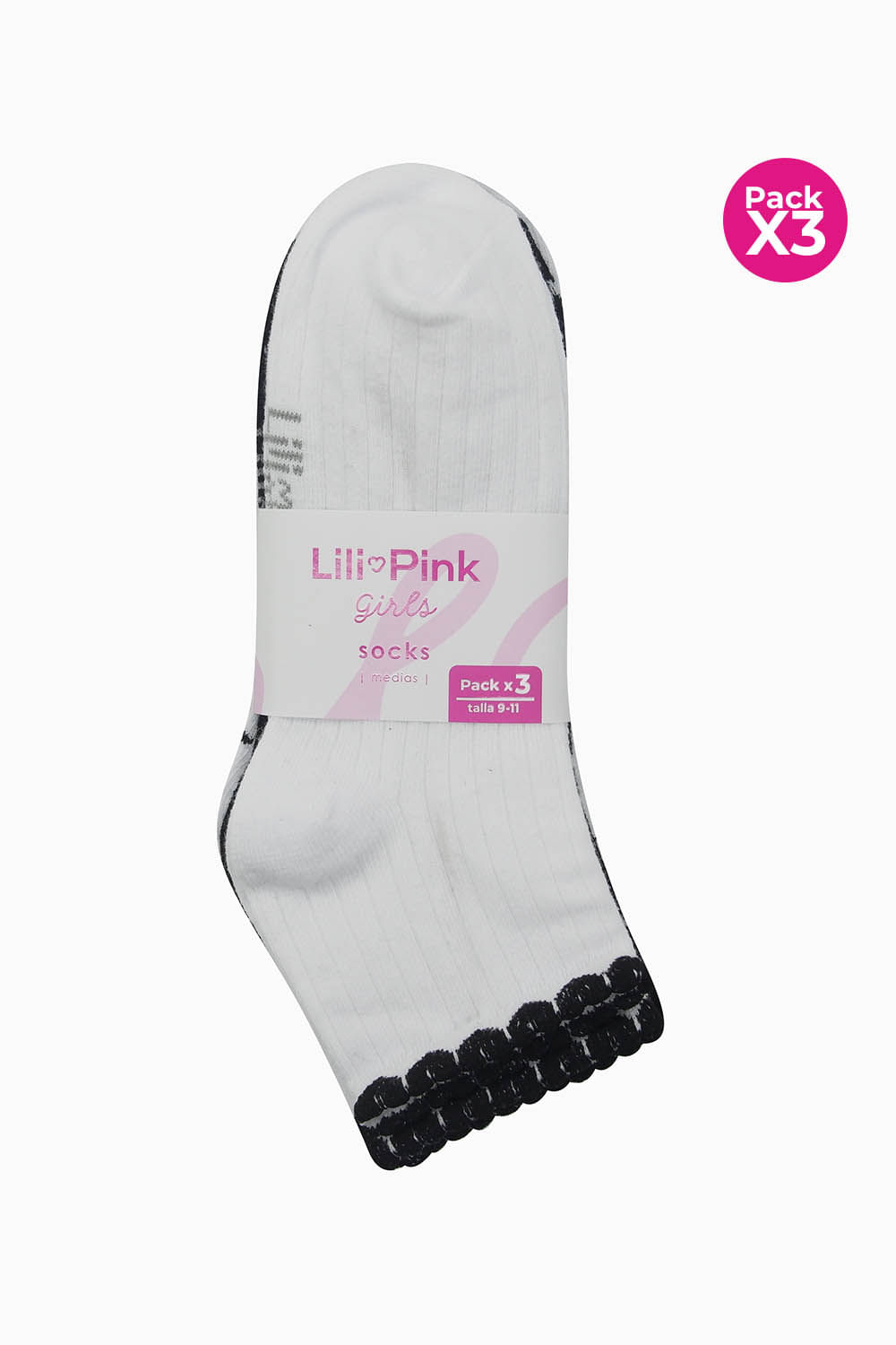 Medias tobillera paquete x3 confeccionadas en algodón