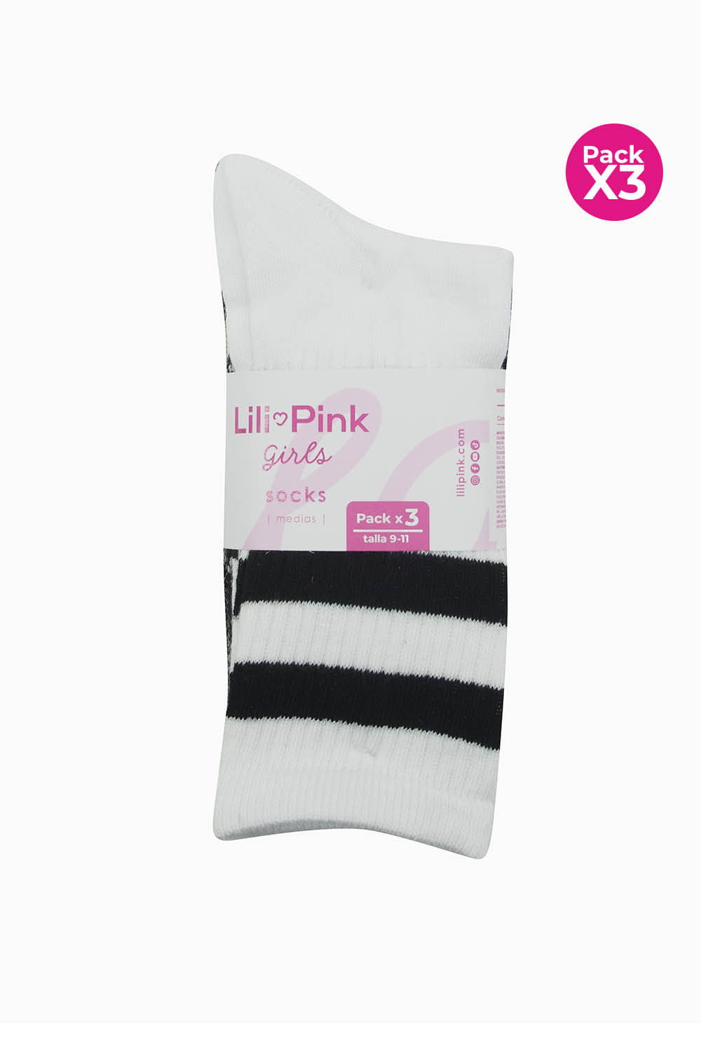 Medias clasicas para mujer x3 unidades en poliester