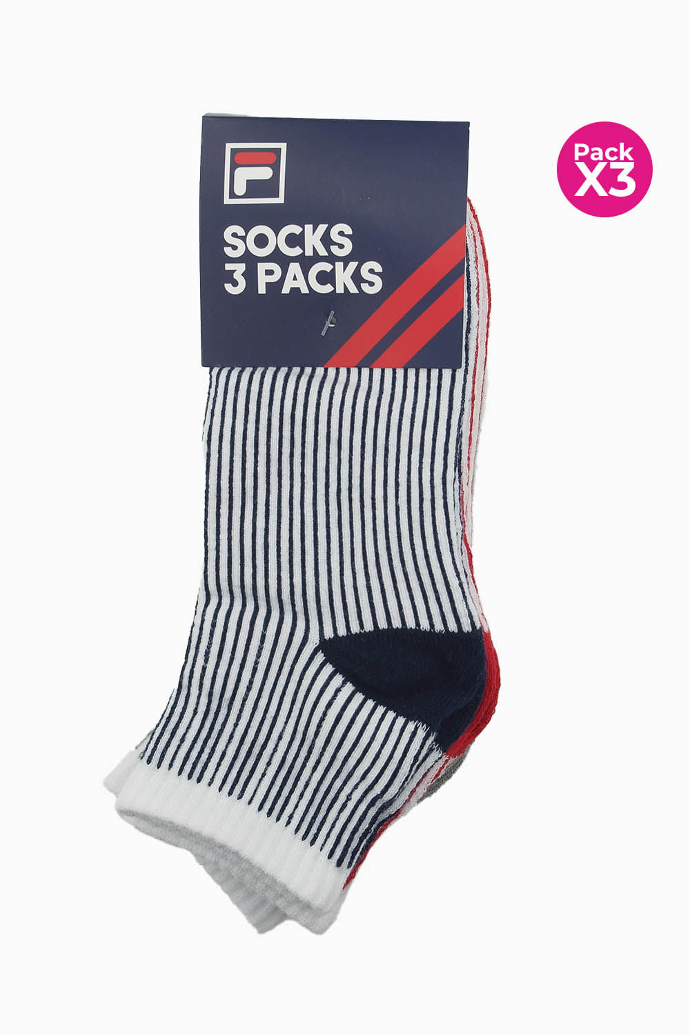 Medias fila para mujer tobillera paquete x3 en algodón