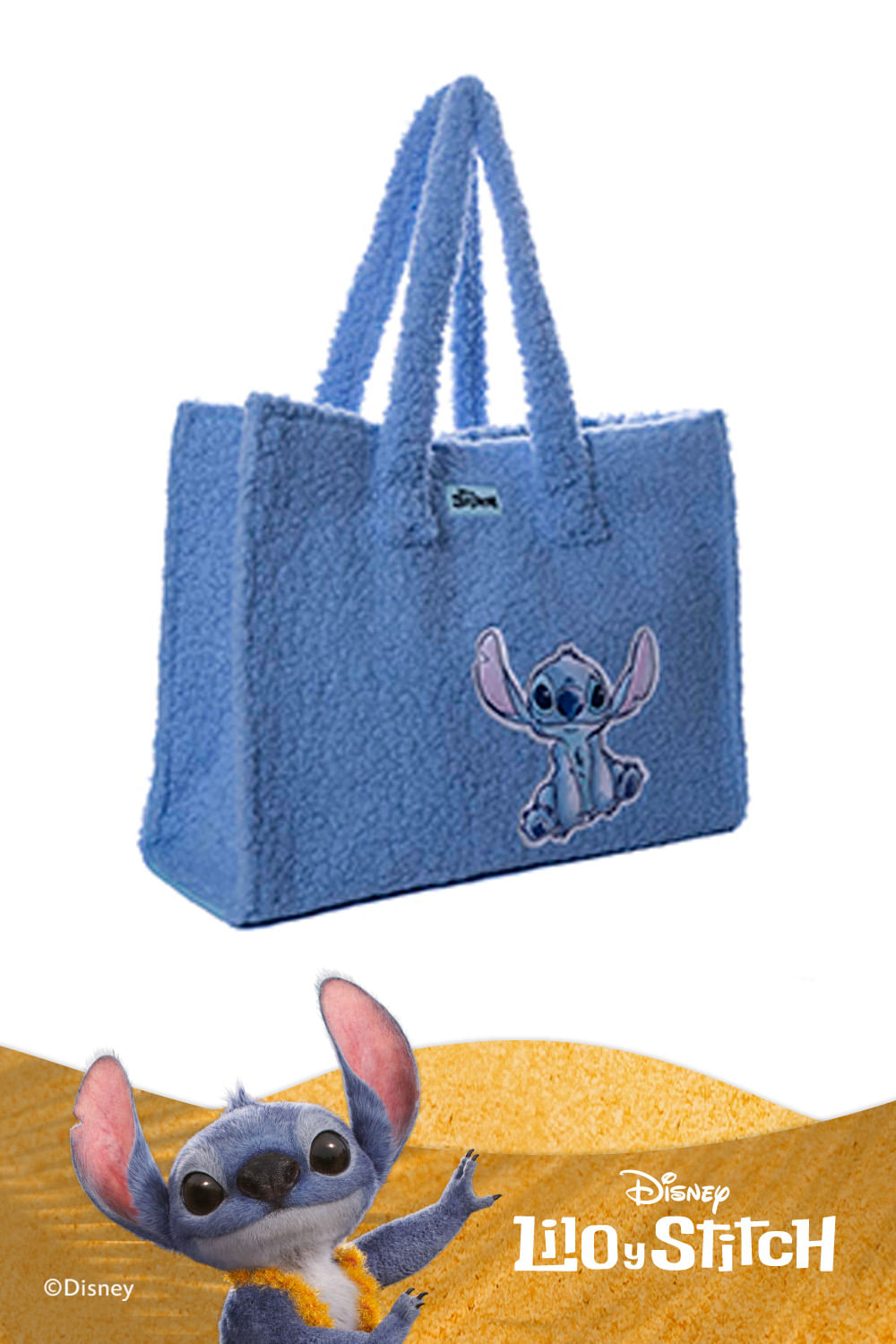 Bolso de peluche diseño de stitch