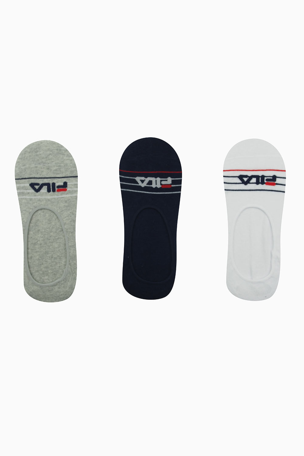 Medias baleta "fila" x3 unidades en algodón
