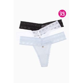 Paquete x3 panty tipo brasilera en algodón