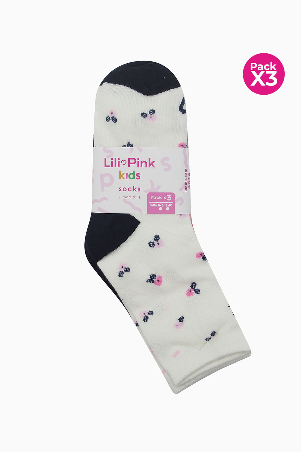 Medias para niña paquete x3 clasicas en algodón