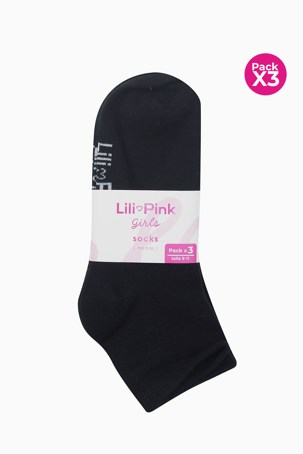 Medias tobillera para dama paquete x3 en algodón